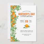 Moederdag Celebration Citrus Sinaasappels Invitati Kaart (Voorkant)