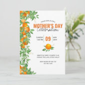 Moederdag Celebration Citrus Sinaasappels Invitati Kaart (Staand voorkant)