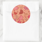 Moederdag Celebration Pattern Ronde Sticker (Tas)