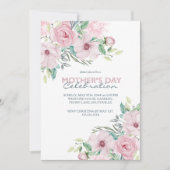 Moederdag Celebration Pink Peony Floral Kaart (Voorkant)