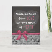 Moederdag - Chalkboard Ribbons of Love Kaart (Voorkant)