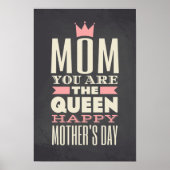 Moederdag-chalkbordstijltekstontwerp Poster (Voorkant)