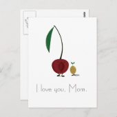 Moederdag Cherry en Cherry Pit karakters Briefkaart (Voorkant / Achterkant)