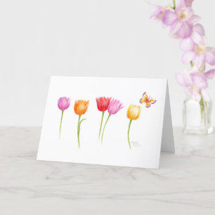 Moederdag Christelijke Kleurrijke Tulpen Kaart