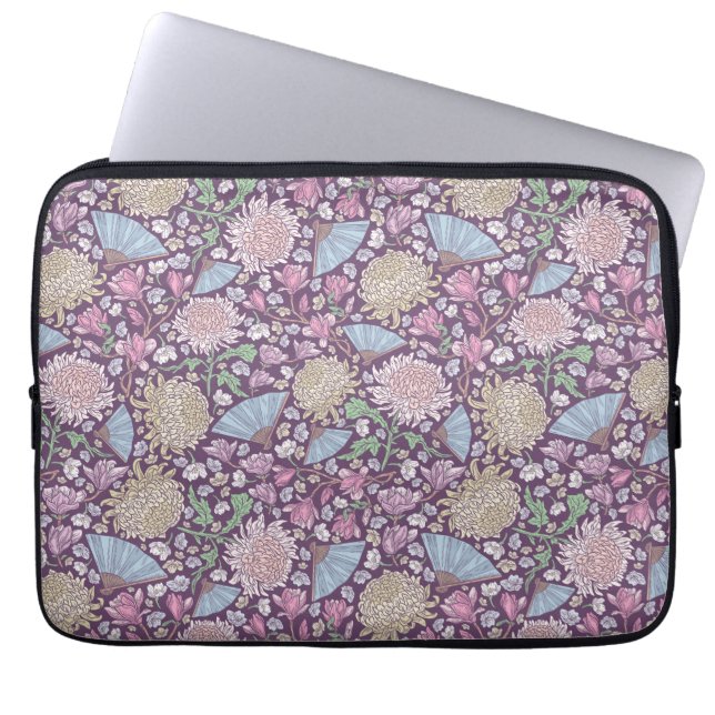 Moederdag Chrysanthemum Mum Japan Lentetuin Laptop Sleeve (Voorkant)