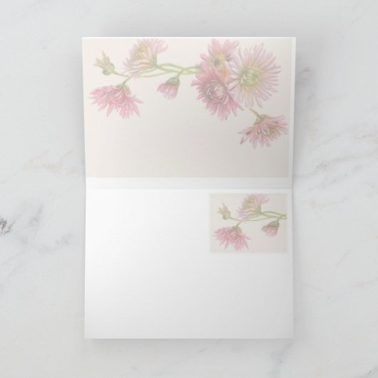 Moederdag Chrysanthemums Kaart (Binnen)