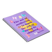 Moederdag citaat met waterverf vlinders notitieboek (Rechterzijde)