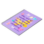 Moederdag citaat met waterverf vlinders notitieboek (Linkerzijde)
