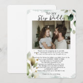 Moederdag citaten van dochter naar stiefvader feestdagenkaart (Voorkant / Achterkant)