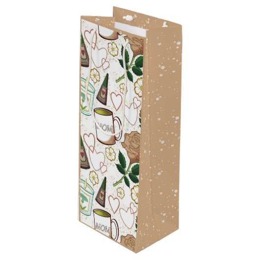 Moederdag Citrus Wijn Cadeautas (Voorkant Gekanteld)