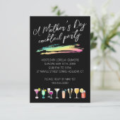 Moederdag Cocktail Party-uitnodigingen Kaart (Staand voorkant)