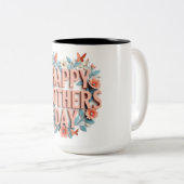 Moederdag Coffee Mugs Tweekleurige Koffiemok (Voorkant rechts)