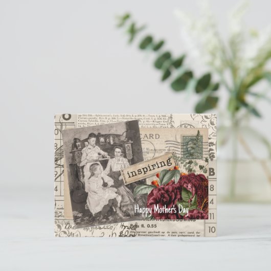  Moederdag collage Briefkaart (Staand voorkant)