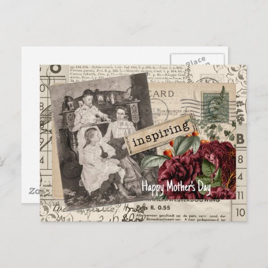  Moederdag collage Briefkaart (Voorkant / Achterkant)