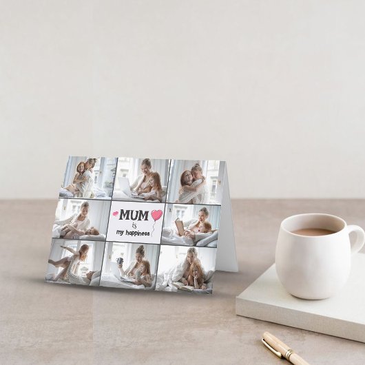 Moederdag Collage Foto Vouw Vakantietkaart Feestdagen Kaart