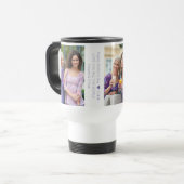 Moederdag Collage met 3 Foto's en aangepaste tekst Reisbeker (Voorkant links)