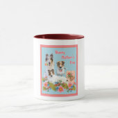 Moederdag Collies en bloemen Mok (Midden)