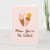 Moederdag Coolest Mom Funny Quote Kaart (Voorkant)