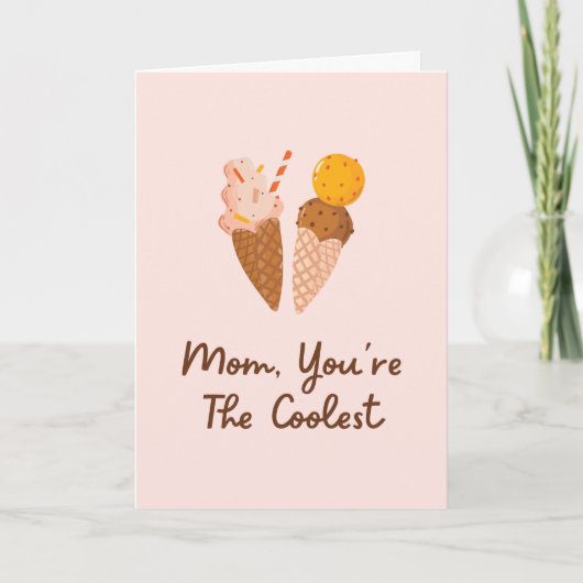 Moederdag Coolest Mom Funny Quote Kaart (Voorkant)