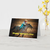 Moederdag Cowgirl card Kaart (Gele Bloem)