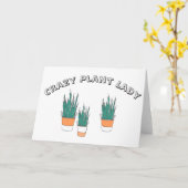 Moederdag Crazy Plant Lady Snake Plant Kaart (Gele Bloem)