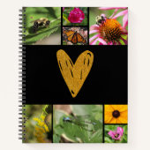 Moederdag Creëer Je eigen fotocollage zwart Notitieboek (Voorkant)