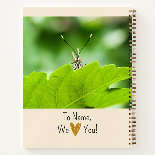 Moederdag Creëer uw eigen fotocollage crème Notitieboek (Achterkant)