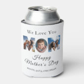 Moederdag Custom 3 Fotocollage Blikjeskoeler (Blikje Voorkant)
