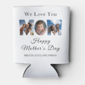 Moederdag Custom 3 Fotocollage Blikjeskoeler (Voorkant)