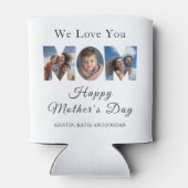 Moederdag Custom 3 Fotocollage Blikjeskoeler (Achterkant)
