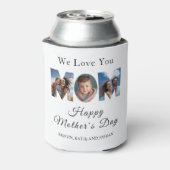 Moederdag Custom 3 Fotocollage Blikjeskoeler (Blikje Achterkant)