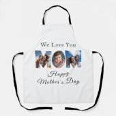 Moederdag Custom 3 Fotocollage Schort (Voorkant)