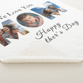 Moederdag Custom 3 Fotocollage Sherpa Deken (3/4)