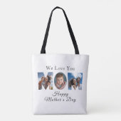Moederdag Custom 3 Fotocollage Tote Bag (Achterkant)