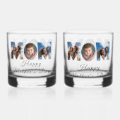 Moederdag Custom 3 Fotocollage Whisky Glas (Achterkant)
