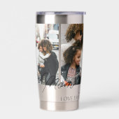 Moederdag Custom 4 Foto's Collage Beste Mam Ooit Geïsoleerde Drinkbeker (Links)