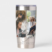 Moederdag Custom 4 Foto's Collage Beste Mam Ooit Geïsoleerde Drinkbeker (Achterkant)