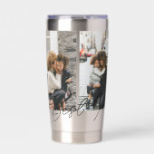 Moederdag Custom 4 Foto's Collage Beste Mam Ooit Geïsoleerde Drinkbeker (Voorkant)