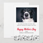 Moederdag Custom Dog Foto van Dog Pet Feestdagenkaart (Voorkant / Achterkant)