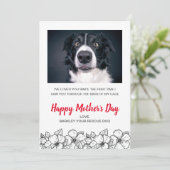 Moederdag Custom Dog Foto van Dog Pet Feestdagenkaart (Staand voorkant)
