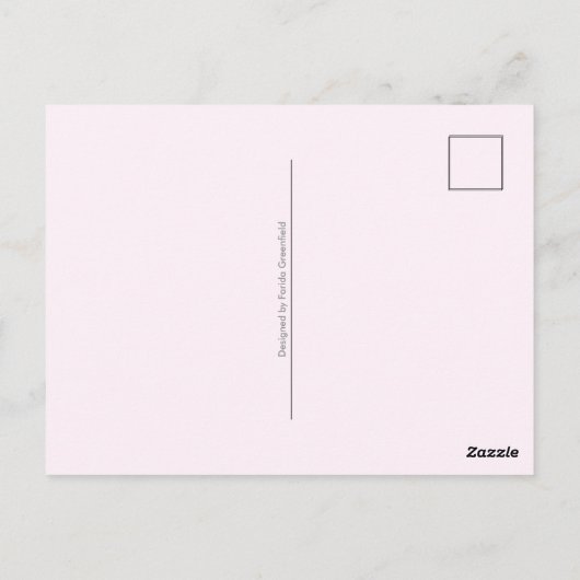Moederdag Custom Foto Roze Hart Lijst Briefkaart (Achterkant)