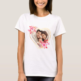 Moederdag Custom Happy Family Foto mama T-shirt