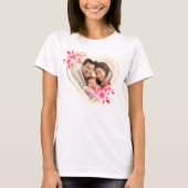 Moederdag Custom Happy Family Foto mama T-shirt (Voorkant)