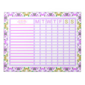 Moederdag Custom Paarse familie doelen Tracker Notitieblok (Voorkant)