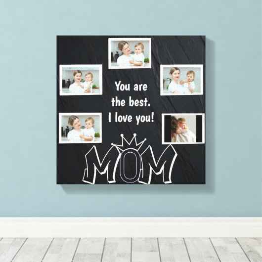 Moederdag Custom Photo Canvas (Insitu (Houten vloer))