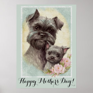 Moederdag Cute Affenpinscher Dog mama Poster