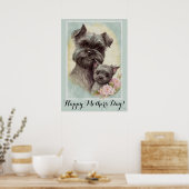 Moederdag Cute Affenpinscher Dog mama Poster (Keuken)