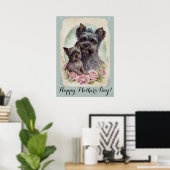 Moederdag Cute Affenpinscher Dog mama Poster (Thuiskantoor)
