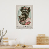 Moederdag Cute Affenpinscher Dog mama Poster (Keuken)