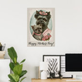 Moederdag Cute Affenpinscher Dog mama Poster (Thuiskantoor)